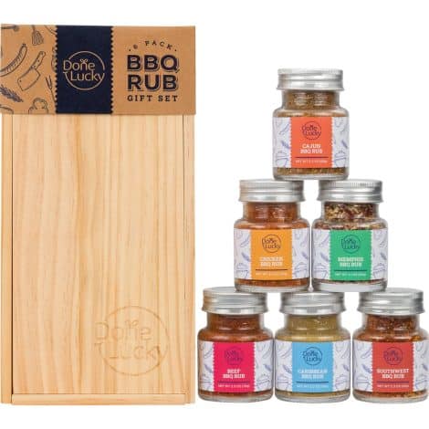 BBQ Spice Box – Perfect for any occasion, this set of 6 unique barbecue seasonings is a great gift.