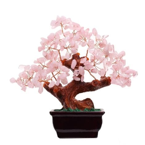 Parma77 Feng Shui Money Tree: A natural rose quartz crystal decoration for wealth and luck.