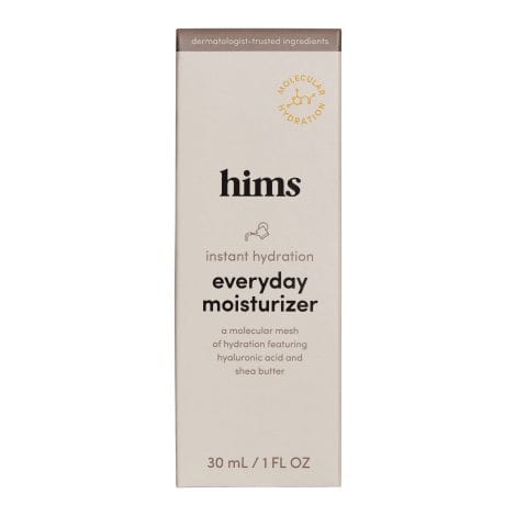 hims men’s daily moisturizer – Boosts Skin, Traps Moisture – Hyaluronic Acid, Shea Butter, Light Feel, Sea Breeze – Vegan, No Animal Testing, No Parabens – 1oz.