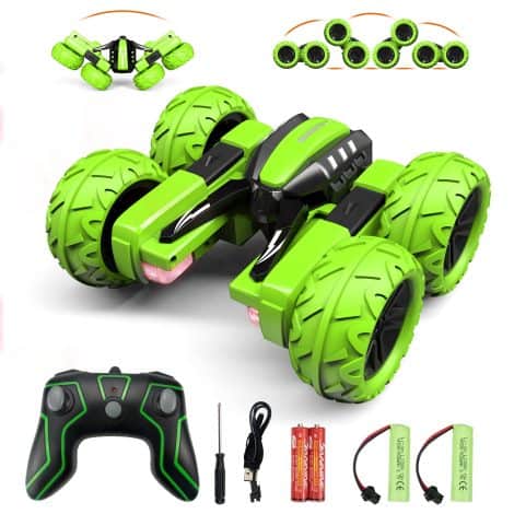 Toy Remote Control Car for Boys 4-12 Years Old, 360° Spinning Stunt Vehicle with Lights, off-road racing.