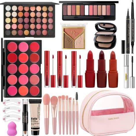 Get your hands on the MISS ROSE M Pink Makeup Kit – perfect for beginners and pros, easy to carry!