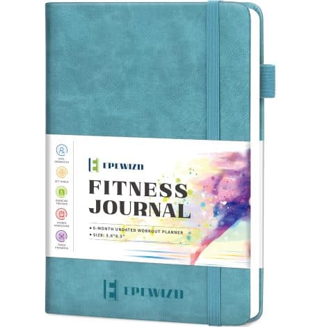 Sierra Blue Fitness Journal: A 6-Month Workout Planner and Undated Log Book for Home Gym, Men, and Women.