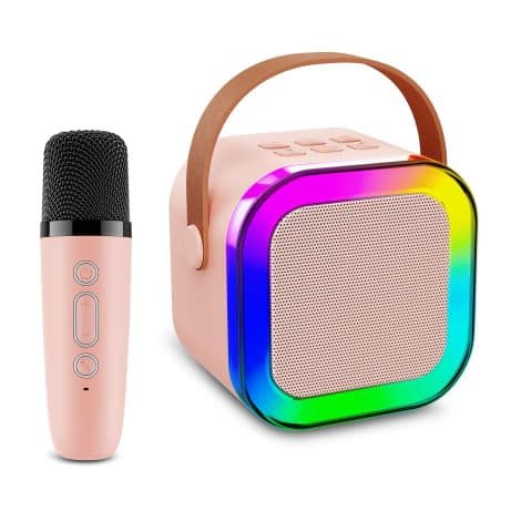 Singrace Kids Karaoke Machine, a perfect Bluetooth speaker with wireless microphone for girls’ birthdays aged 5-16.