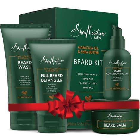 Shea Moisture’s Beard Grooming Kit for Men: Cleanse, nourish, and style your beard with all-natural ingredients. Perfect gift!