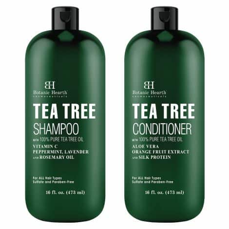 Tea Tree Oil Hair Care Set, Ideal for Dry and Itchy Scalp. Sulfate/Paraben Free. For Men and Women.