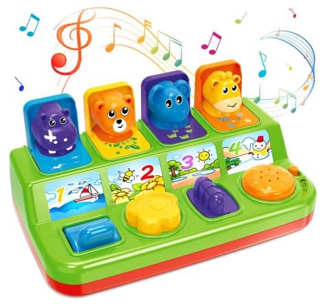 Music, Light-Up Pop-Up Animal Toys – Engaging and Educational Cause and Effect Play for Babies and Toddlers. Perfect Gift!