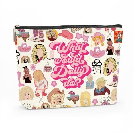 Country Music Lover Makeup Bag – Fun, trendy cosmetic travel bag for women, perfect for gifting on special occasions.