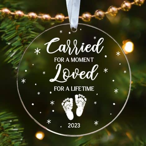 Angel Baby Memorial Ornament – Thoughtful Sympathy Gift for Parents – Beautiful Acrylic Remembrance Decoration.