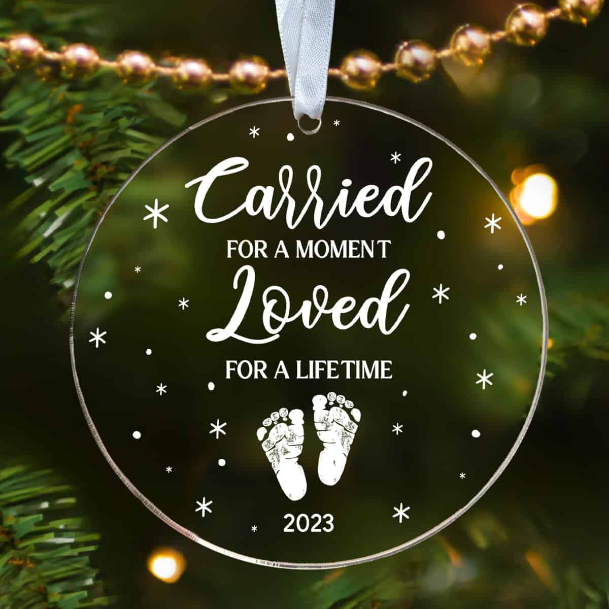 Miscarriage Ornament - Miscarriage Gifts for Mothers, Dad - Loss of Baby Sympathy Gifts, Baby Memorial Gifts, Pregnancy Loss Gifts - Miscarriage Gifts for Parents - Acrylic Baby Angel Ornament