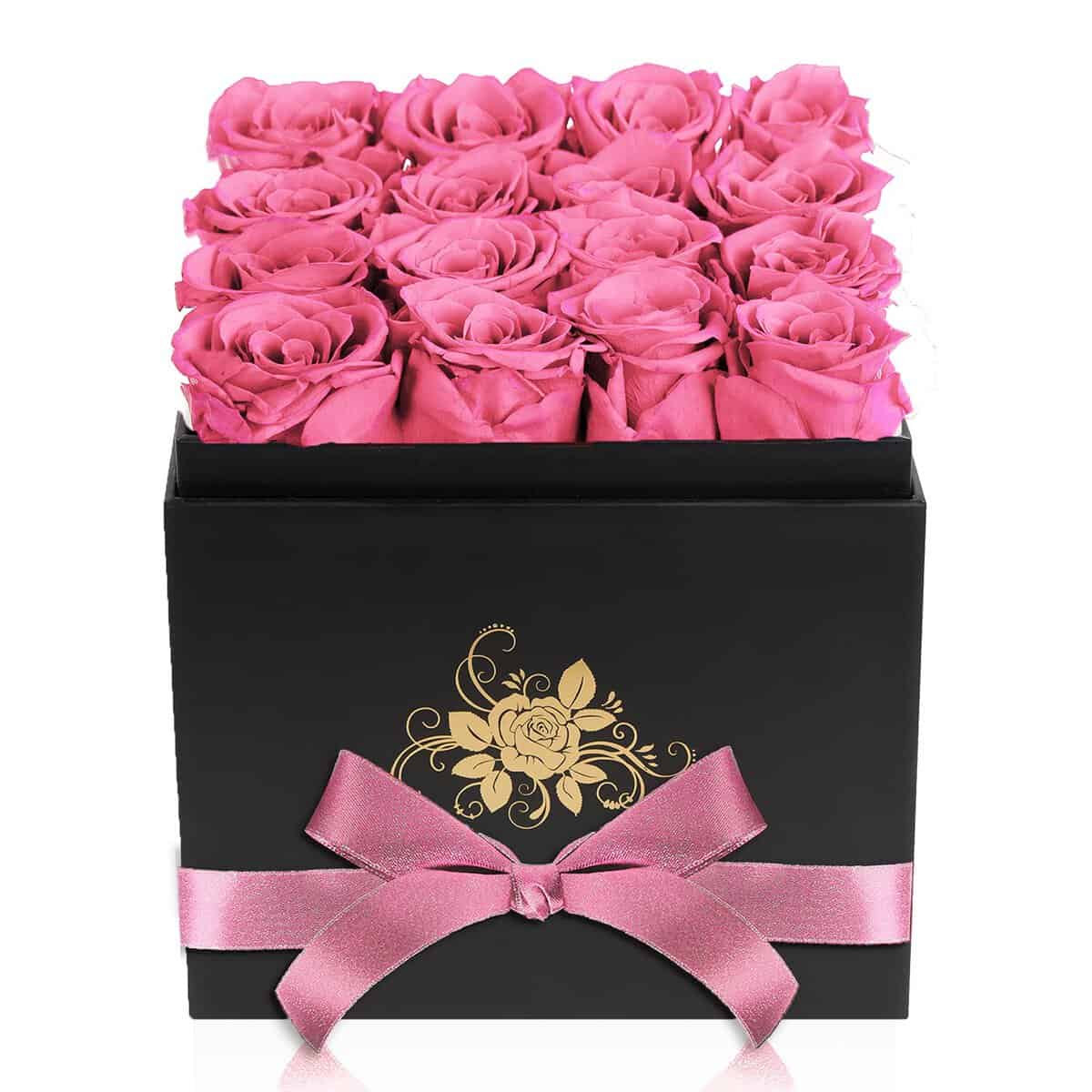 Perfectione Roses Luxury Preserved Roses in a Box, Pink Real Roses Valentines Day Gifts for Her, Mothers Day Gifts, Birthday Gifts for Women