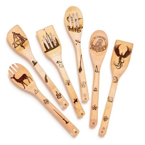 Organic Riveira Harry Potter-themed Wooden Spoons Set – Perfect Christmas gift for cooking enthusiasts!