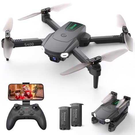 Foldable HD camera drone, perfect for adults and kids. Comes with auto-hovering, one key start, and 3 speeds.