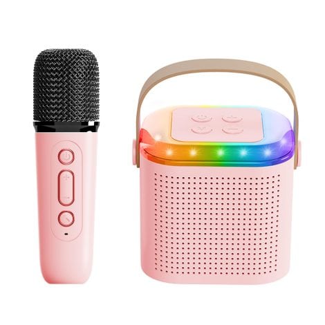 Kids’ Mini Karaoke Machine with Portable Bluetooth Speaker and Wireless Microphone – Perfect Birthday Gift for Boys and Girls!