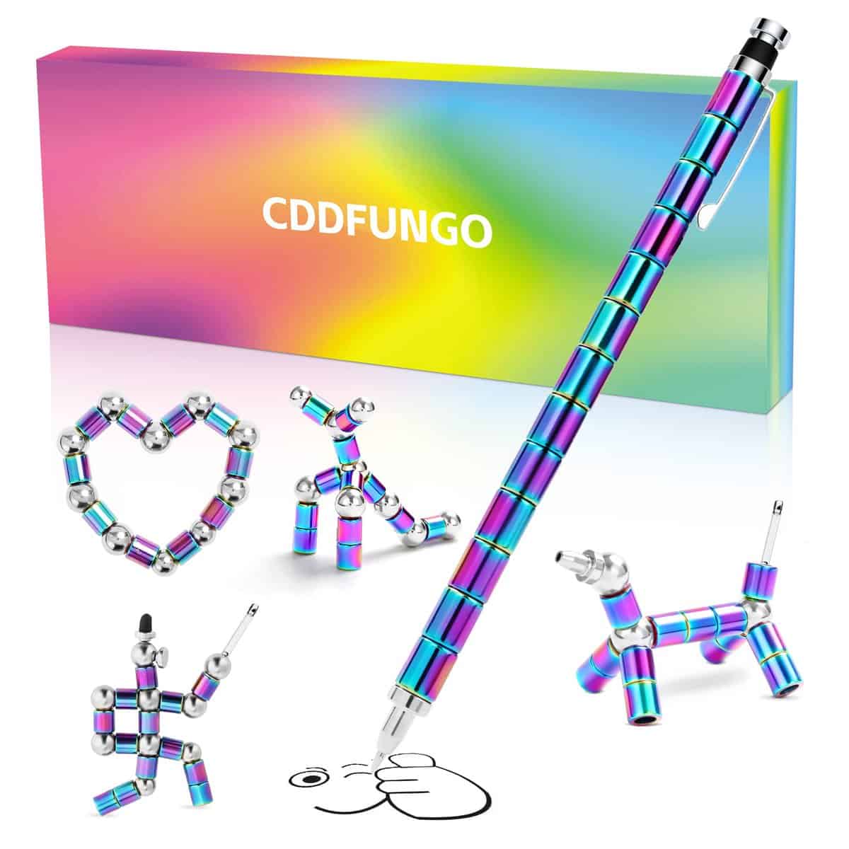 CDDFUNGO Fidget Gel Pens Girls Gifts - Fun Christmas Stocking Stuffers Gifts Ideas for Teens Girls, Cool Birthday Gifts for Tween Girls for Daughter Niece, Unique Teenage Girls Gifts for 7 + Years Old, Rainbow