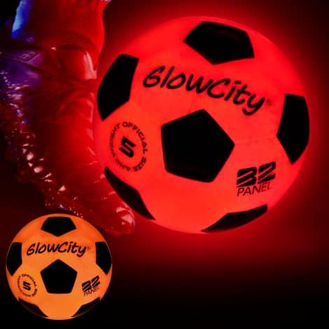 GlowCity Soccer Ball: Illuminate the night with this glow-in-the-dark ball; perfect for indoor/outdoor play and gifting teens.