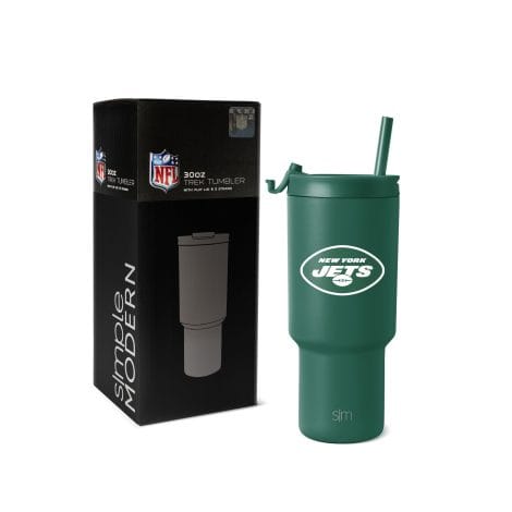 “The Trek Collection: Official NFL 30 oz Insulated Tumbler with Flip Lid and Straws for Him and Her.”