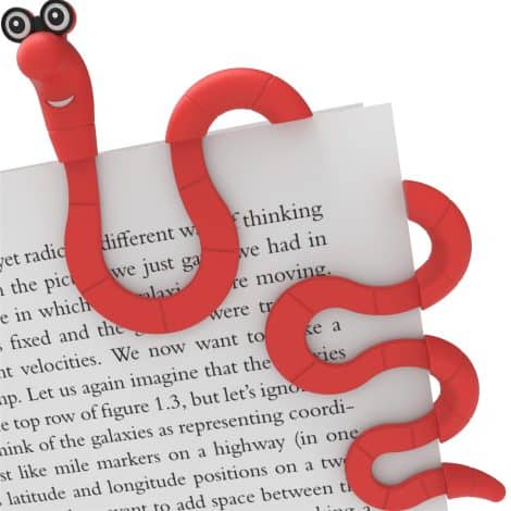 Wally The Bookworm Clip Bookmarks: Fun, unique, and cute bookmarks perfect for kids, students, women, and men.