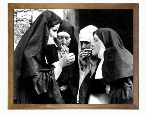 Introducing the “YUMKNOW Vintage Nuns Art”: Hilarious and nostalgic decor for your bathroom, kitchen, or home!