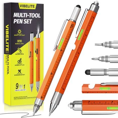 Orange Multi-Purpose Toolset: Perfect presents for fathers, husbands, and grandfathers on special occasions like birthdays and Christmas.