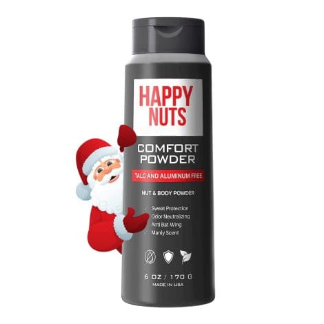 Original Happy Nuts Comfort Powder: Keep dry, fresh, and chafe-free all day with our Body Powder for Men.