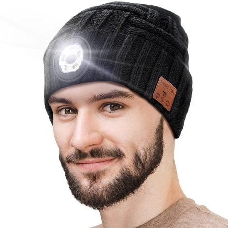 Bluetooth Beanie Hat, a perfect gift for men. Suitable for Dad, Husband, Boyfriend. Great stocking stuffer or White Elephant gift for adults who have everything.