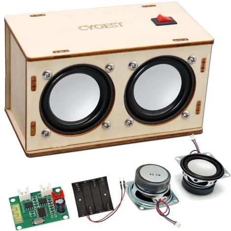 Create Your Own Bluetooth Speaker: STEM Kit for Kids & Adults – DIY Electronics Set. Perfect STEM Gift for Teens 10+. (Dual Speakers)