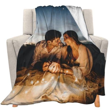 Personalized Photo Blanket: Unique Gift with Customized Pictures for your Family’s Special Occasions (40”x30”)