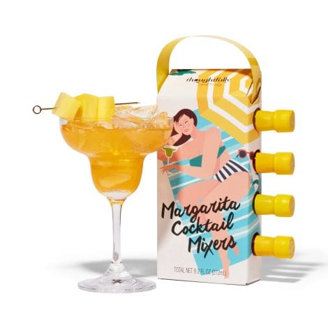 Gift set of 5 fruit-flavored margarita mixers, with rimming salt, perfect for any celebration. (No Alcohol)