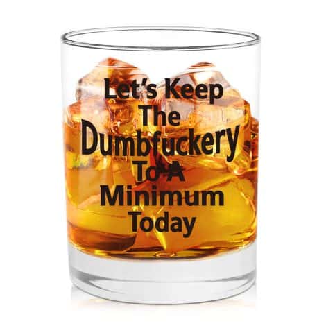 Reducing Irritation Today Whiskey Glass – Hilarious Gift for Men/Women – Perfect for Christmas, Birthdays, Friends. 11 oz