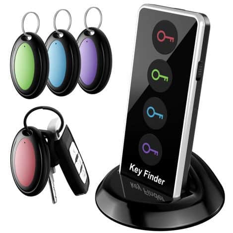 Remote Key Finder – Locates and retrieves your lost remote controls with LED light and audible alerts