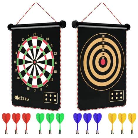 “Magnetic Dart Board Set: Fun Indoor/Outdoor Game for Teens. Perfect Gift for Game Room Decoration!”