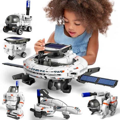 Lucky Doug STEM Solar Robot Kit: Engaging science project for kids ages 8-13; perfect birthday gift.