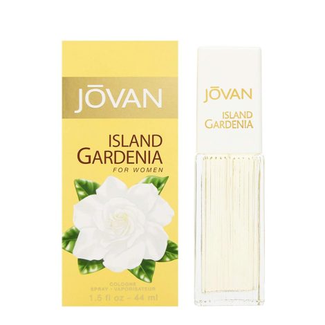 Jovan’s refreshing Island Gardenia cologne spray, a natural vegan perfume with a 1.5oz size, for women.