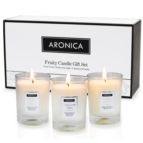 Aronica’s Winter Candle Gift Set: Non-toxic, spa-like aromatherapy for women, including essential oils. Perfect under $25.