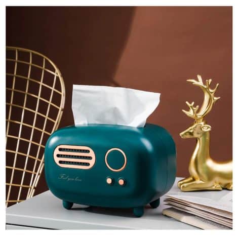 Introducing a cute and practical tissue cover box shaped like a retro radio, perfect for various spaces! Ideal gift.