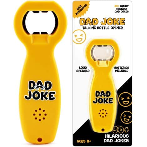 Jokes from Dad Bottle Opener: Hilarious gift with 30+ jokes to amuse and perfect for stocking!