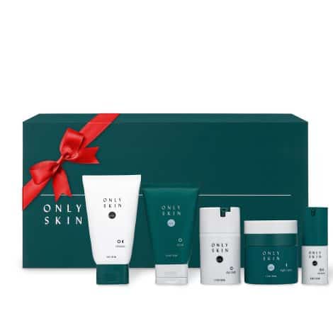 Luxury Men’s Skincare Set: 5 grooming essentials for a refreshed and youthful appearance, perfect as a gift.