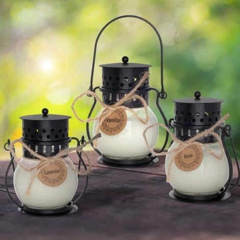 “Funxim’s Retro Mini Lantern Scented Candles: Delightful soy wax candle gifts, perfect for adding ambiance to your home.”