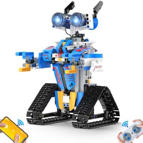 Henoda Robot Toys: STEM building blocks for 8-16-year-old boys and girls with remote control and educational app. Perfect birthday gift.