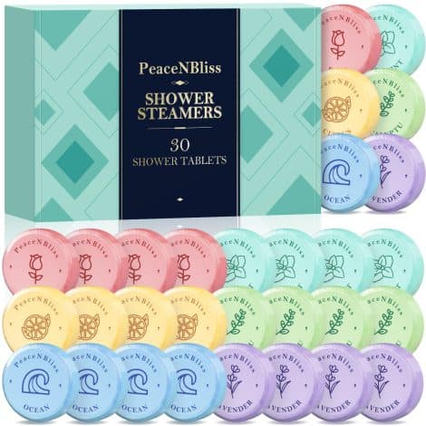 Relaxing Shower Treats: 30 shower steamers filled with natural fragrances—perfect self-care, Christmas, or birthday gifts!