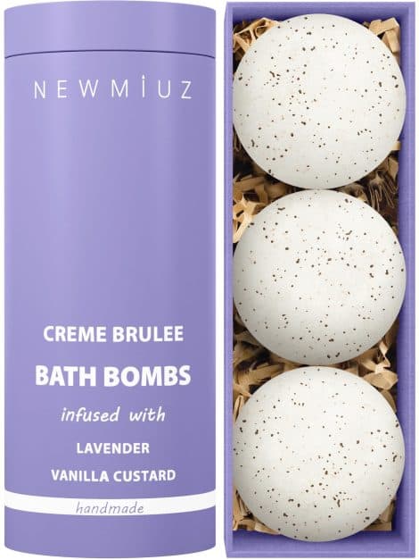 Introducing the Lavender Vanilla Bath Bomb Set – A Spa Experience with Shea Butter for Relaxation and Stress Relief. Perfect Gift for Women on Christmas or Birthday.