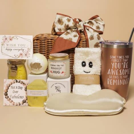 Unique Christmas 2023 Care Basket: Women’s Spa Gift Set for Relaxation and Get Well Wishes.