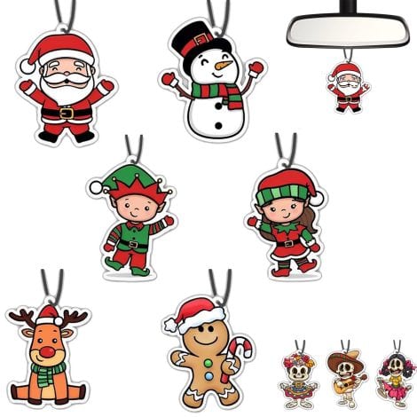 Festive Car Air Fresheners – 9Pc Car Accessories for Halloween and Christmas, perfect gift for all!