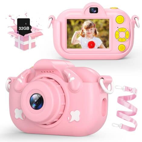 HD 1080P Kids Digital Video Camera – Ideal Christmas or birthday gift for boys and girls aged 3-9.