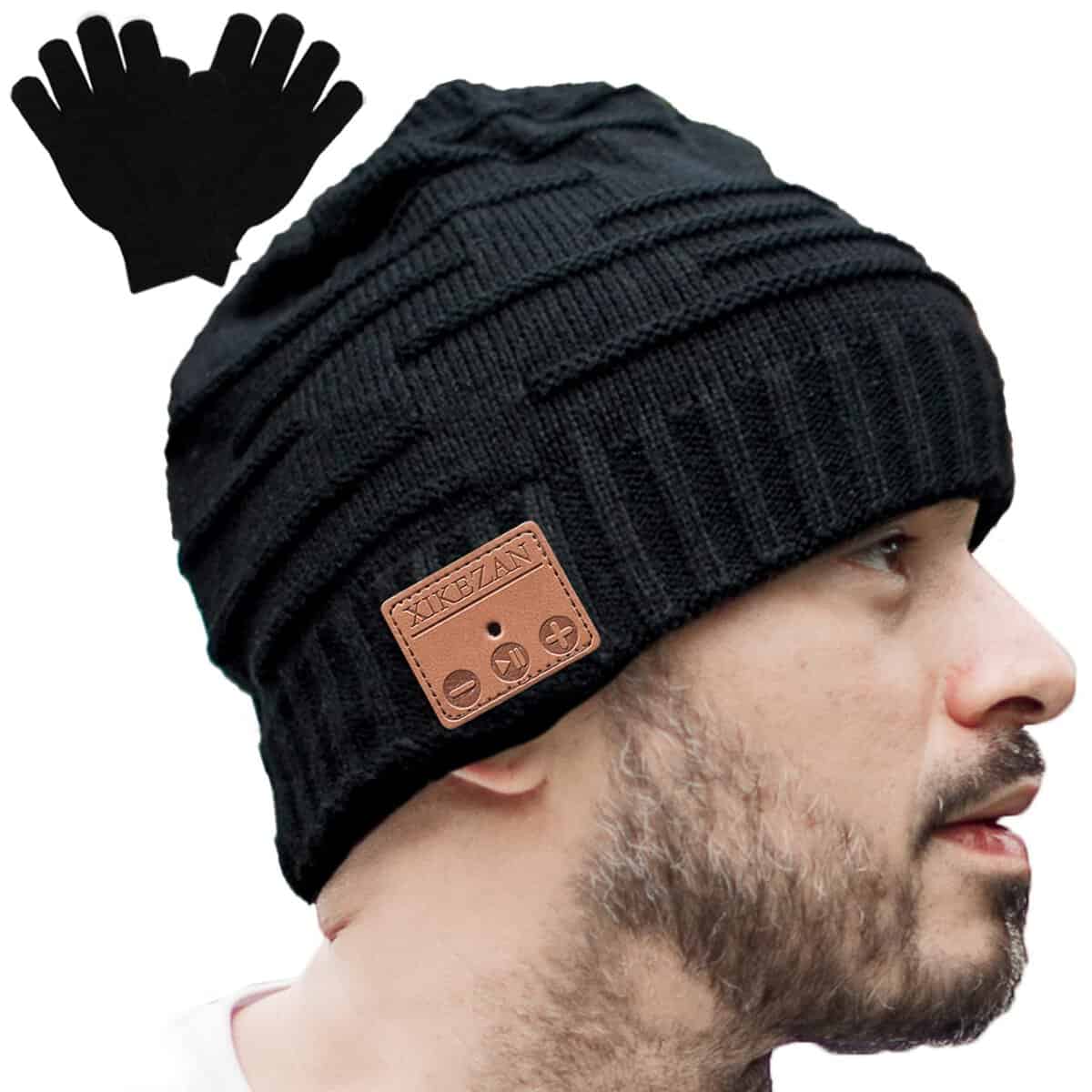 XIKEZAN Bluetooth Beanie,Unique Christmas Tech Gifts for Boyfriend Him Men Women Teen Boys Girls Teenage Stocking Stuffers Friend Black