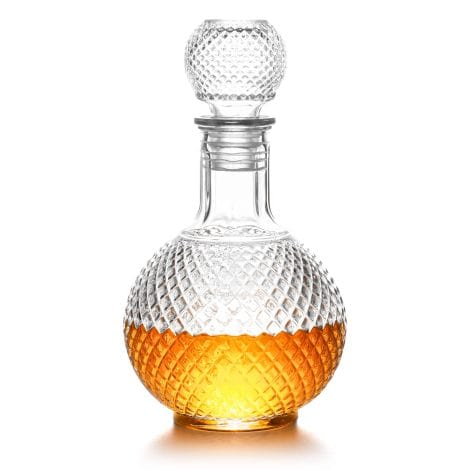 Liquor Globe Decanter Set – Perfect Gift for Dad! Holds 33.81 oz of Whiskey, Bourbon, or Wine.