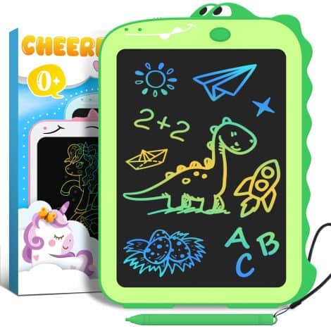 Kids’ Doodle Dinosaur Tablet: Vibrant LCD Drawing Board for Boys and Girls, Ideal Birthday Gift or Stocking Stuffer.