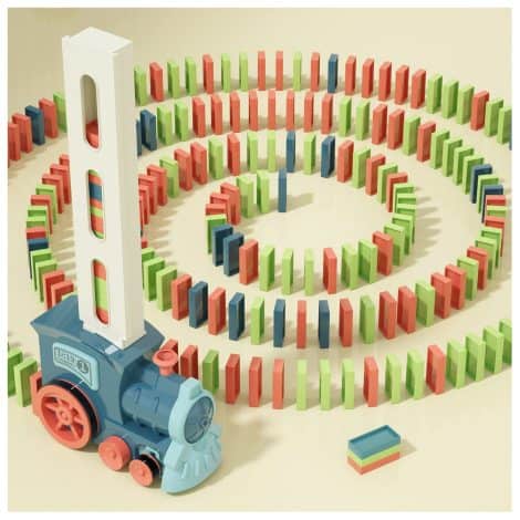 PREPHY Domino Train Toys: Interactive Stacking Game for Kids – The Ultimate STEM Gift for Boys and Girls Ages 3-8.