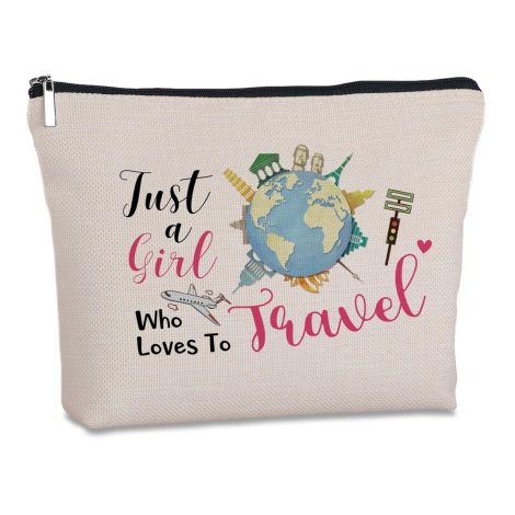 Traveler’s Delight Makeup Bag – Perfect Gift for Women who love to travel, best friends, and sisters.