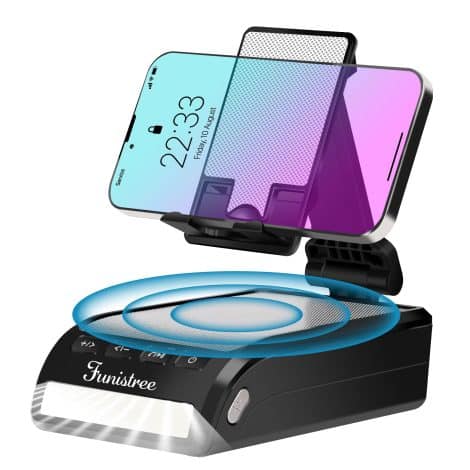 Funistree Gifts: Wireless Bluetooth Speaker with Phone Stand, Ideal Tech Gadget for Him, Dad, or Boyfriend.